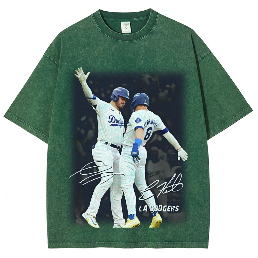 Unisex Fit Washed T-Shirt | Kike-Hernandez & Gavin-Lux 