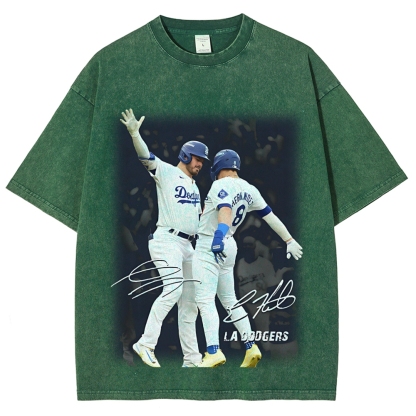 Unisex Fit Washed T-Shirt | Kike-Hernandez & Gavin-Lux 