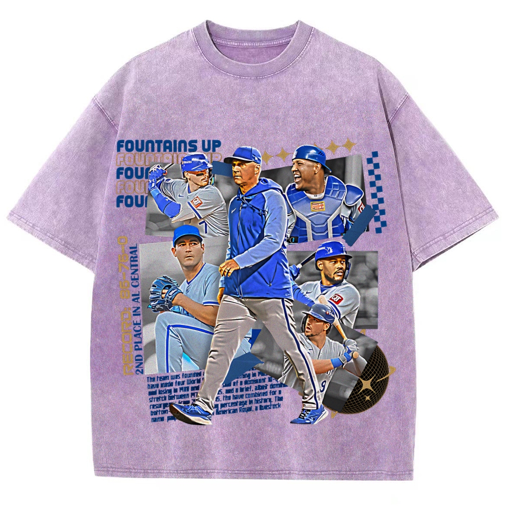 Unisex Fit Washed T-Shirt | Kansas City Baseball Team 