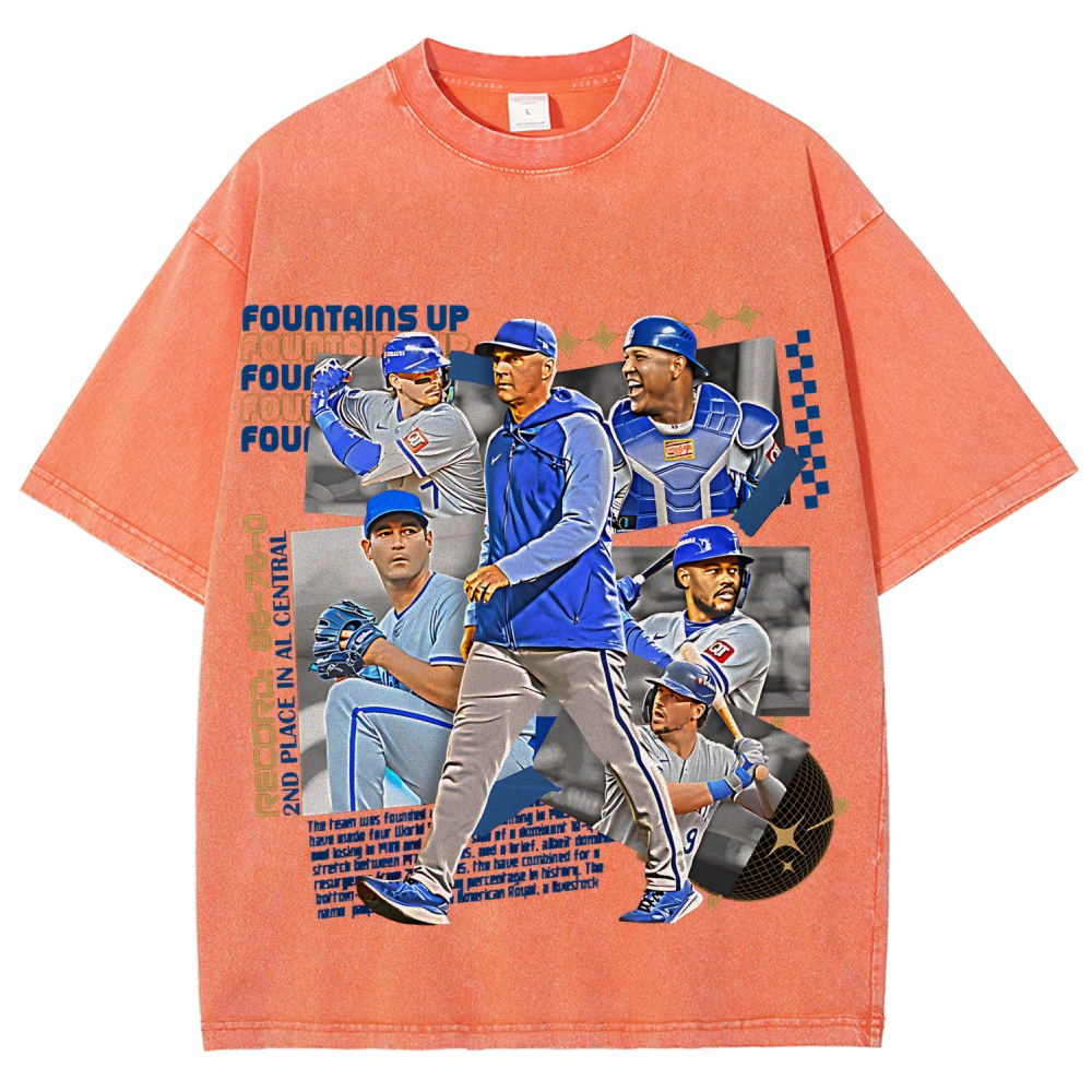 Unisex Fit Washed T-Shirt | Kansas City Baseball Team 