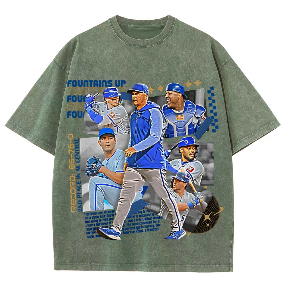 Unisex Fit Washed T-Shirt | Kansas City Baseball Team 
