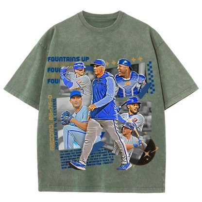 Unisex Fit Washed T-Shirt | Kansas City Baseball Team 