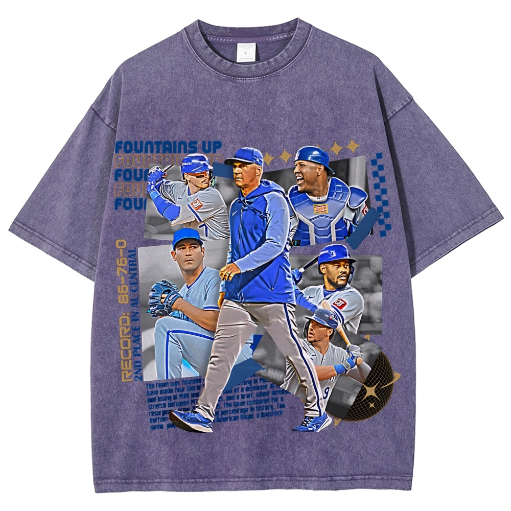 Unisex Fit Washed T-Shirt | Kansas City Baseball Team 
