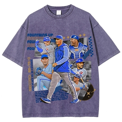 Unisex Fit Washed T-Shirt | Kansas City Baseball Team 