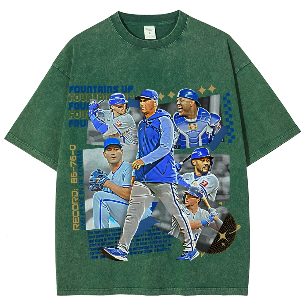 Unisex Fit Washed T-Shirt | Kansas City Baseball Team 