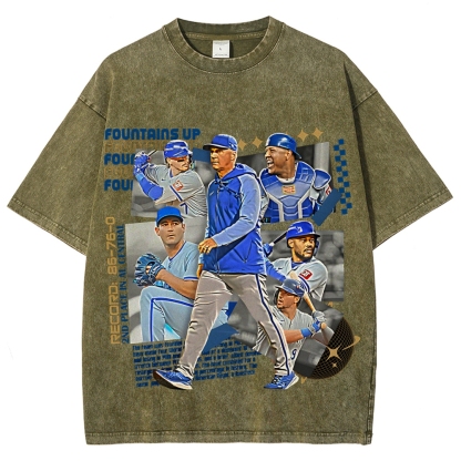 Unisex Fit Washed T-Shirt | Kansas City Baseball Team 