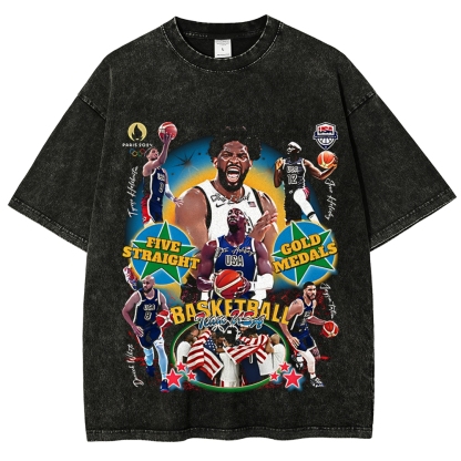 USA Dream Team | Unisex Fit Washed T-Shirt 2511020143