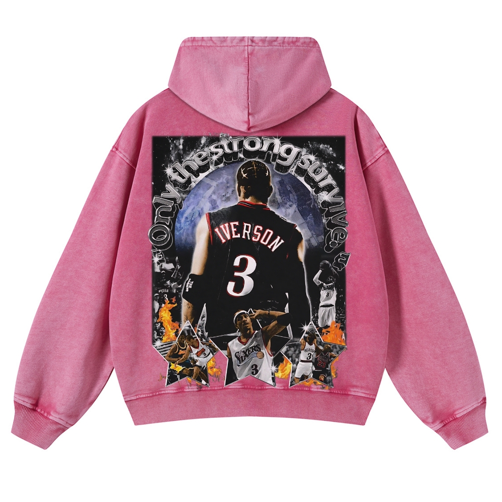 Allen Iverson | Casual Washed Hoodie 2511024164