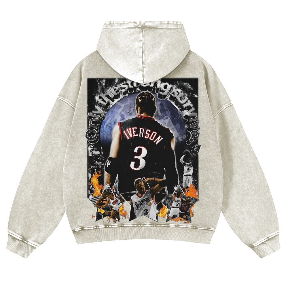 Allen Iverson | Casual Washed Hoodie 2511024164