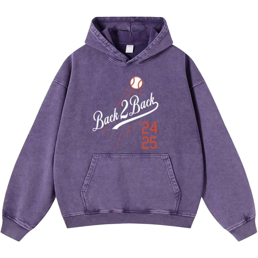 Dodgers | Unisex Casual Printed Double-sided Washed Hoodie 2511025653