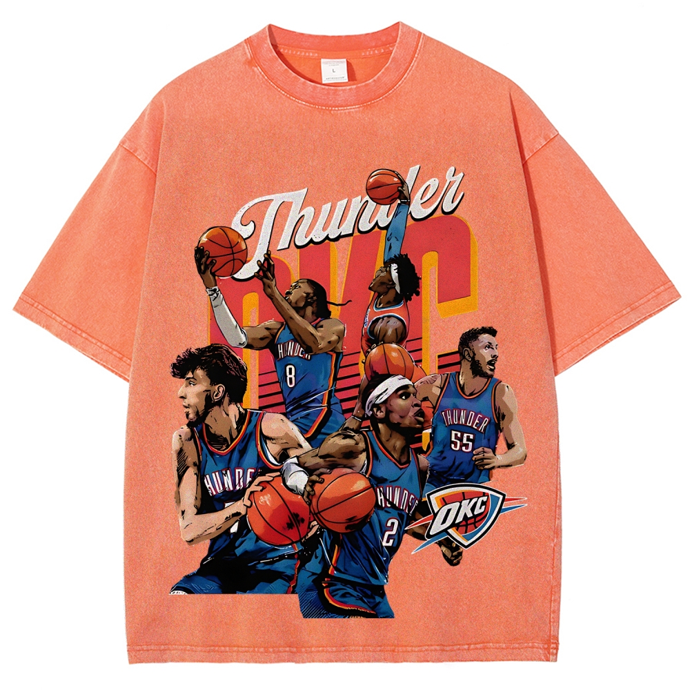 Unisex Fit Washed T-Shirt 2025 OKLAHOMA CITY THUNDER TEE
