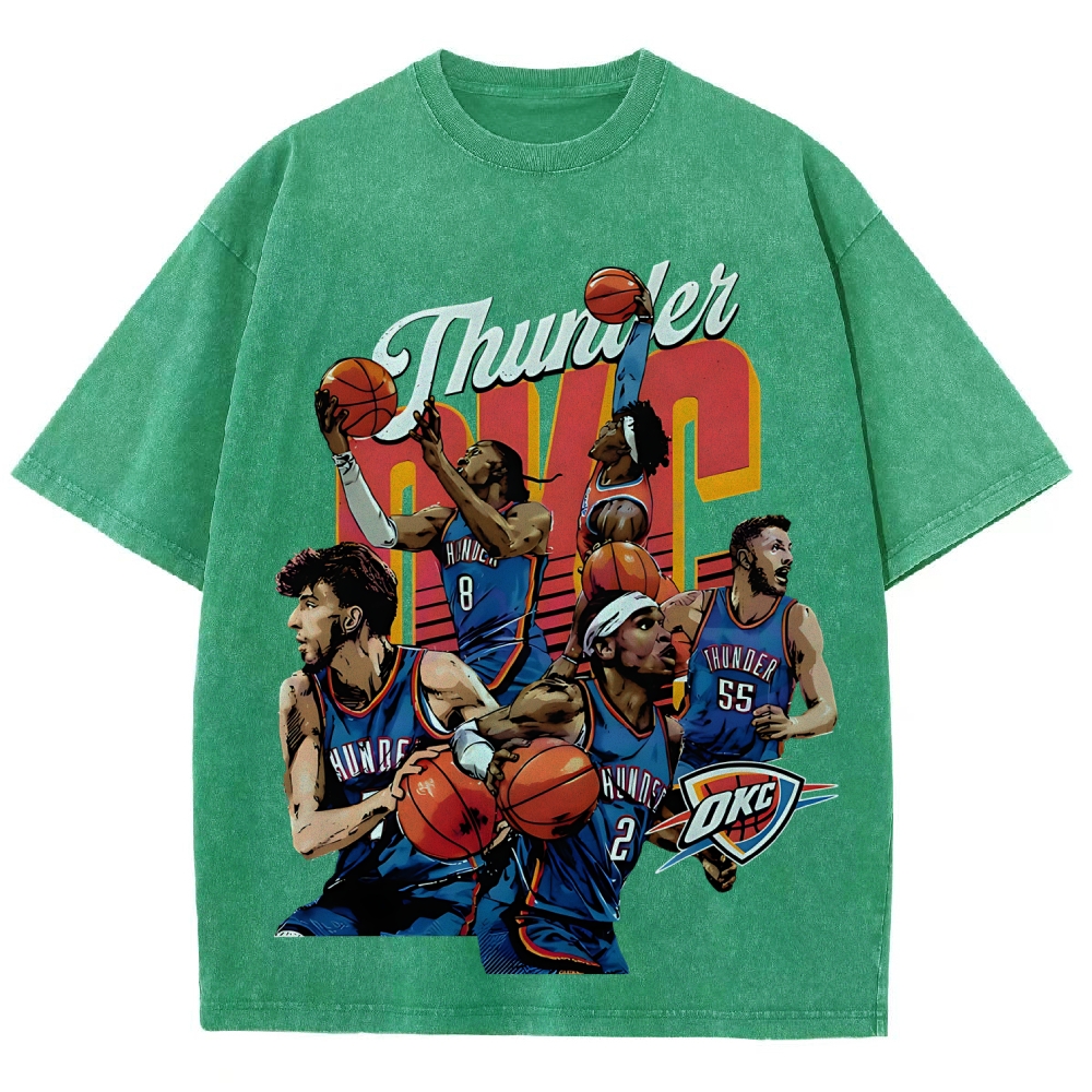Unisex Fit Washed T-Shirt 2025 OKLAHOMA CITY THUNDER TEE
