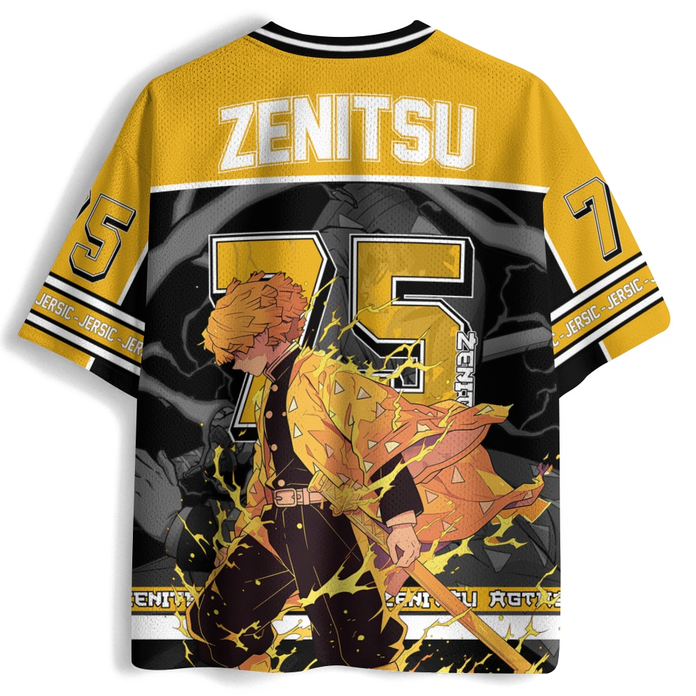Demon slayer Anime Football Jersey Mesh Shirts 