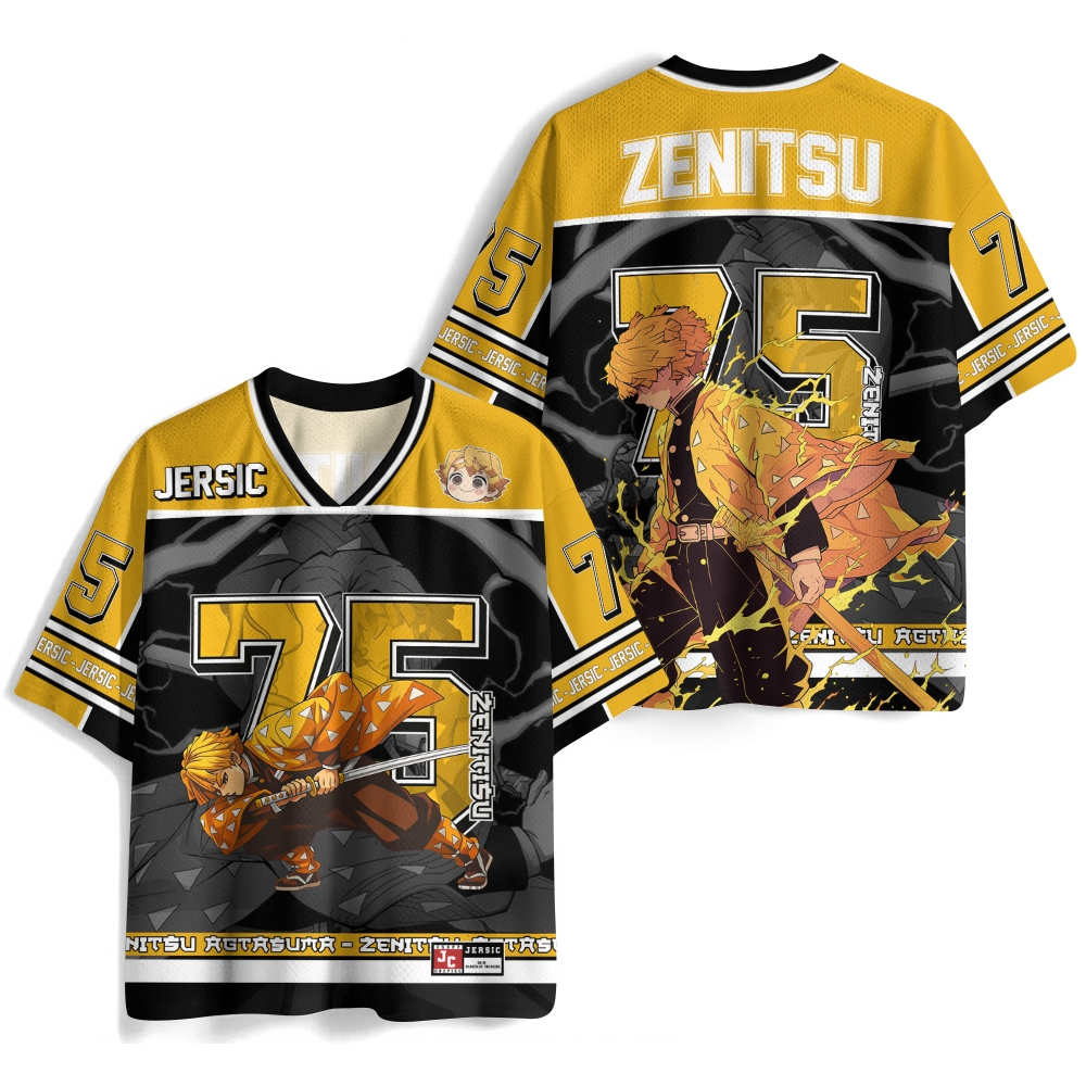 Demon slayer Anime Football Jersey Mesh Shirts 