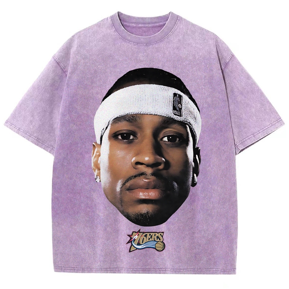 Unisex Fit Washed T-Shirt | AI& ALLEN IVERSON& THE ANSWER