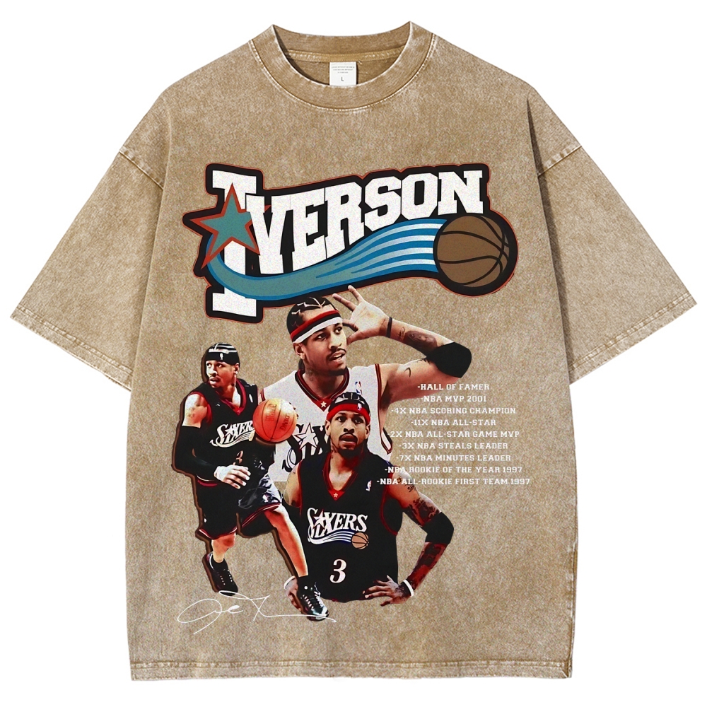 Unisex Fit Washed T-Shirt VINTAGE TEE | ALLEN IVERSON