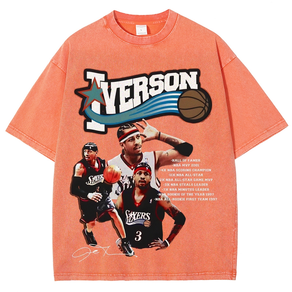 Unisex Fit Washed T-Shirt VINTAGE TEE | ALLEN IVERSON