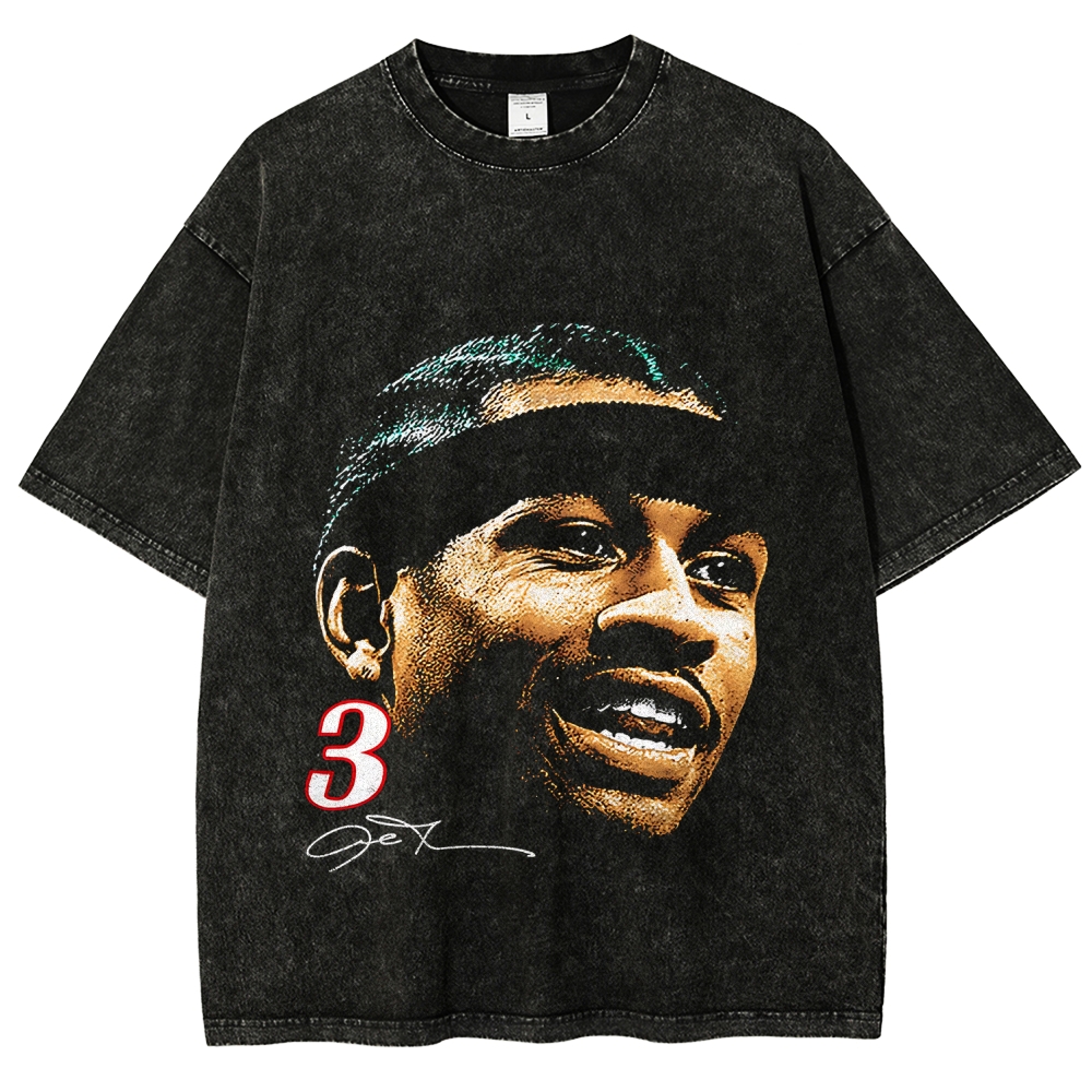 Unisex Fit Washed T-Shirt | AI-ALLEN IVERSON