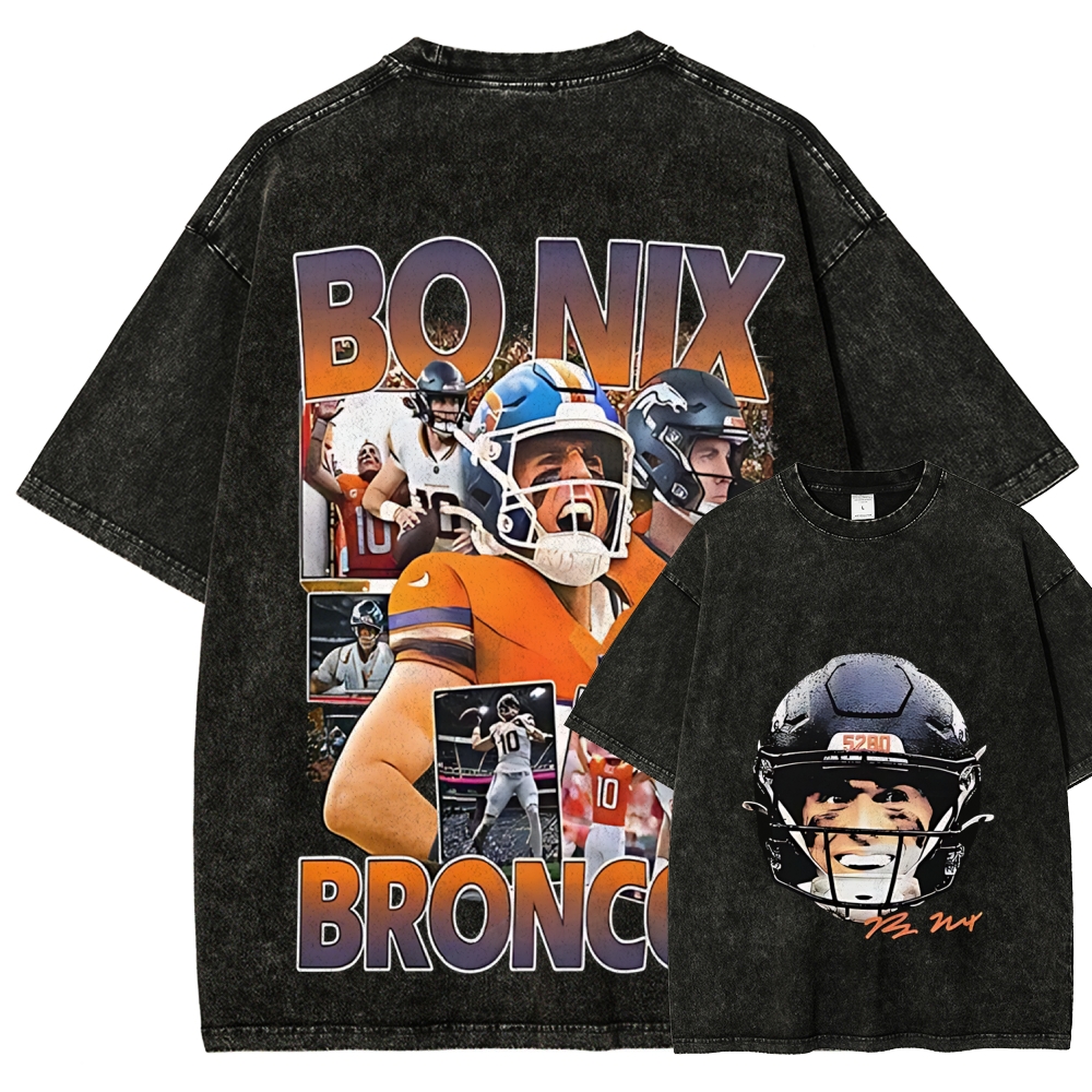 Unisex Fit Washed T-Shirt | Bo Nix