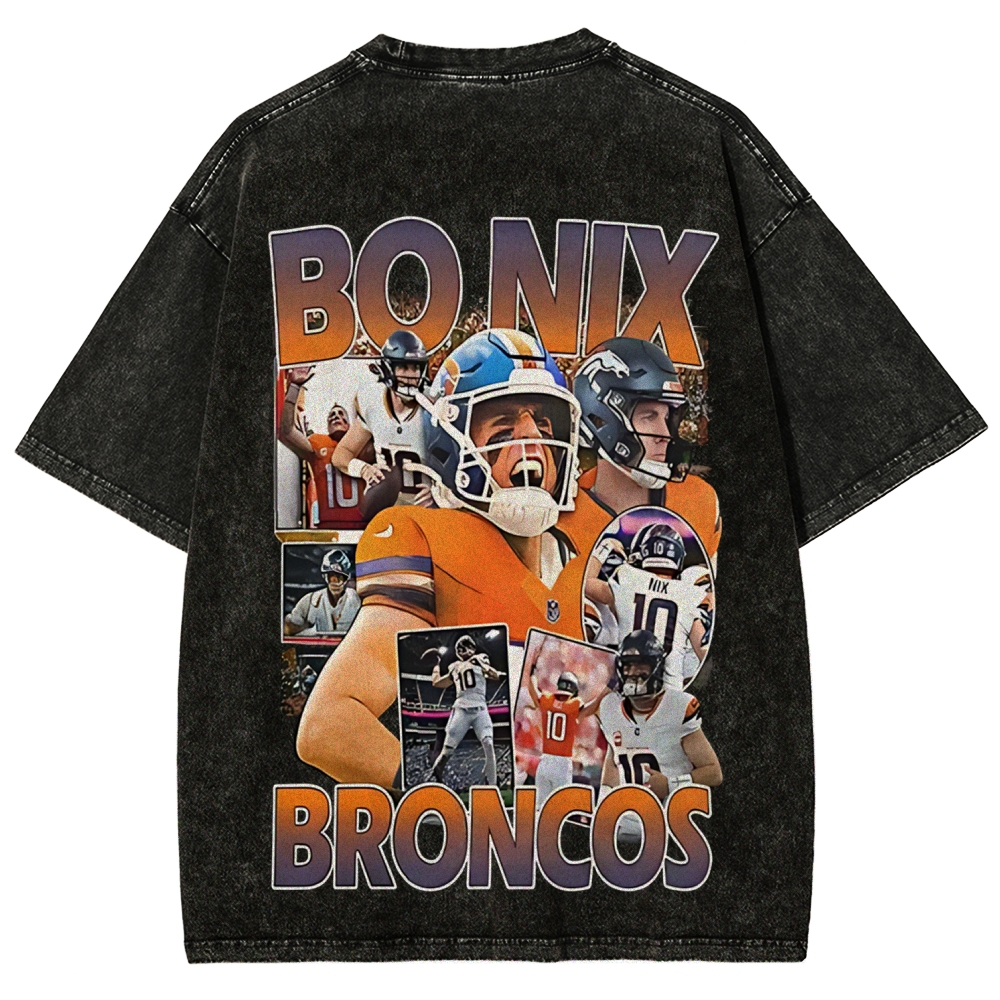 Unisex Fit Washed T-Shirt | Bo Nix