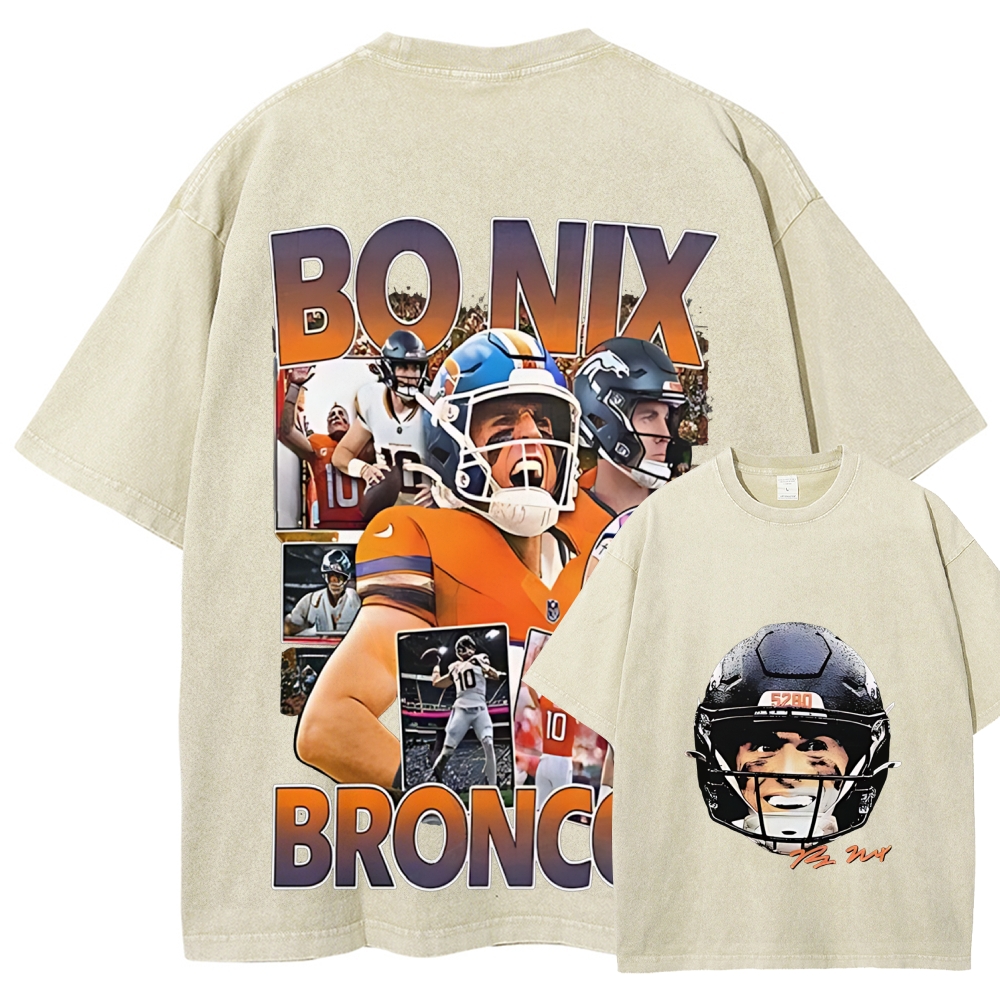 Unisex Fit Washed T-Shirt | Bo Nix