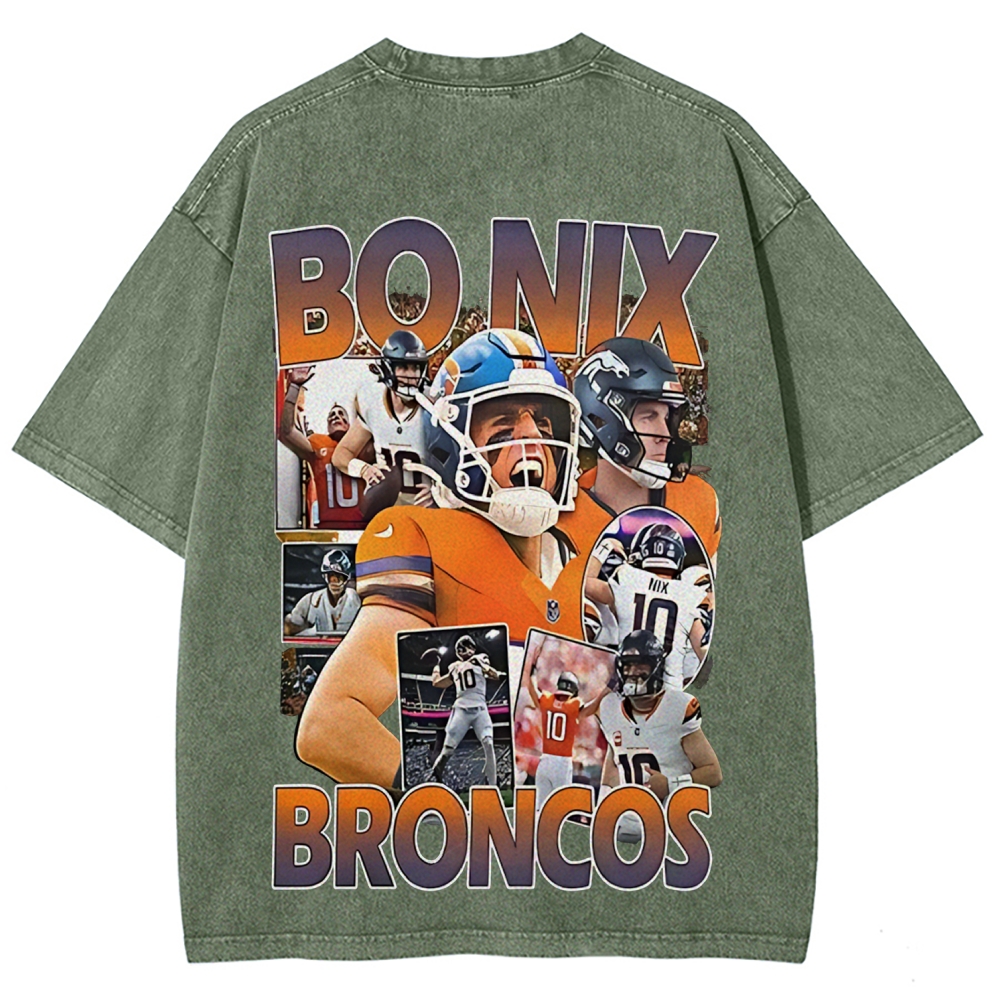 Unisex Fit Washed T-Shirt | Bo Nix