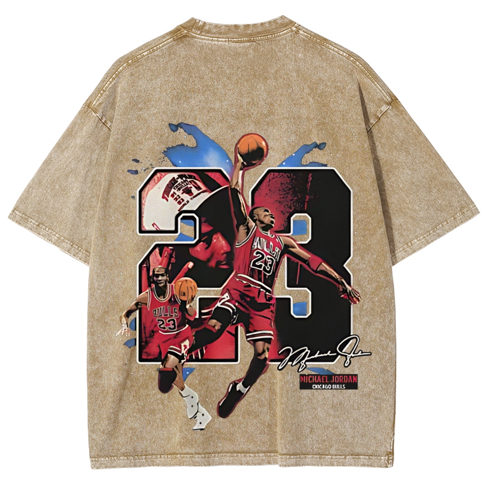 Unisex Fit Washed T-Shirt | MICHAEL JORDAN THE GOAT 