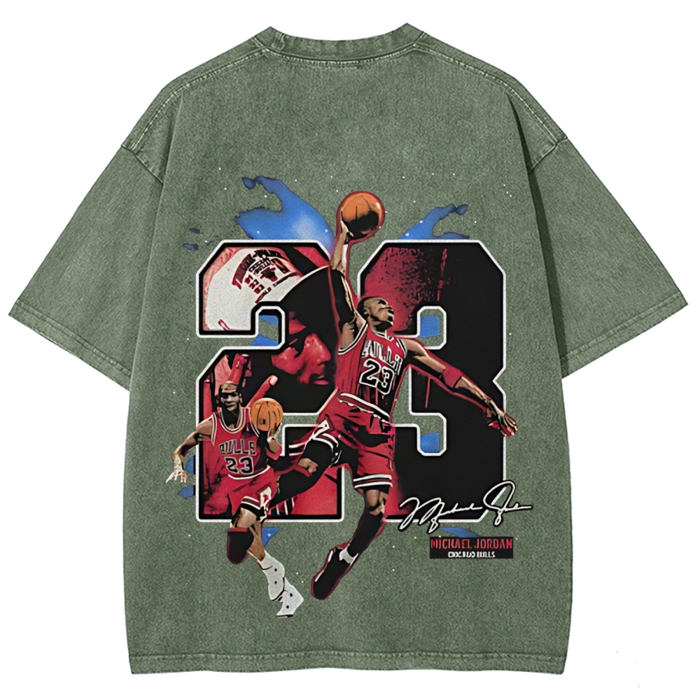 Unisex Fit Washed T-Shirt | MICHAEL JORDAN THE GOAT 
