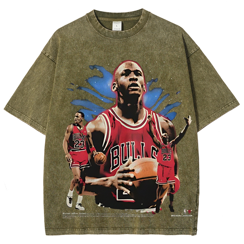 Unisex Fit Washed T-Shirt | MICHAEL JORDAN THE GOAT 