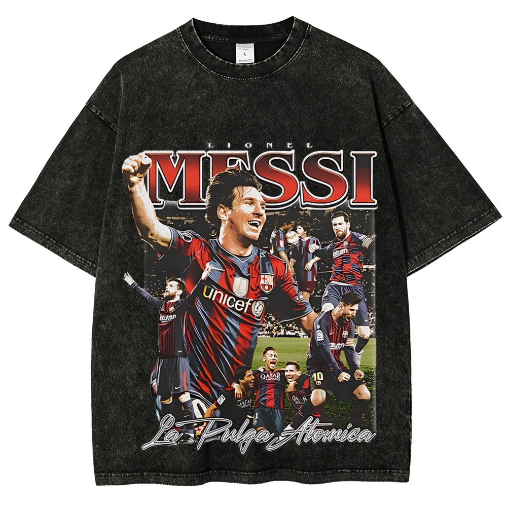 Unisex Fit Washed T-Shirt | LIONEL MESSI TEE