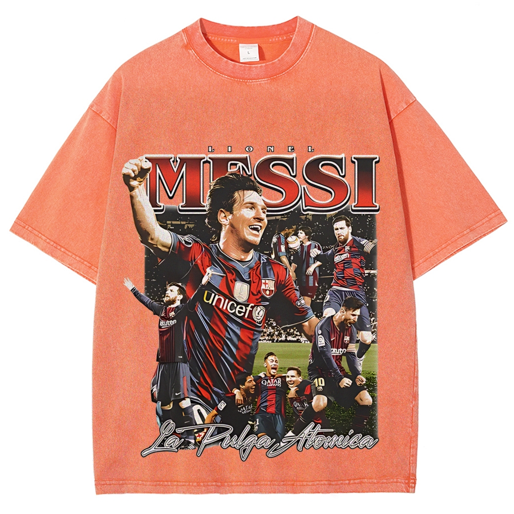 Unisex Fit Washed T-Shirt | LIONEL MESSI TEE