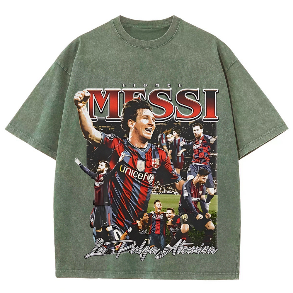 Unisex Fit Washed T-Shirt | LIONEL MESSI TEE