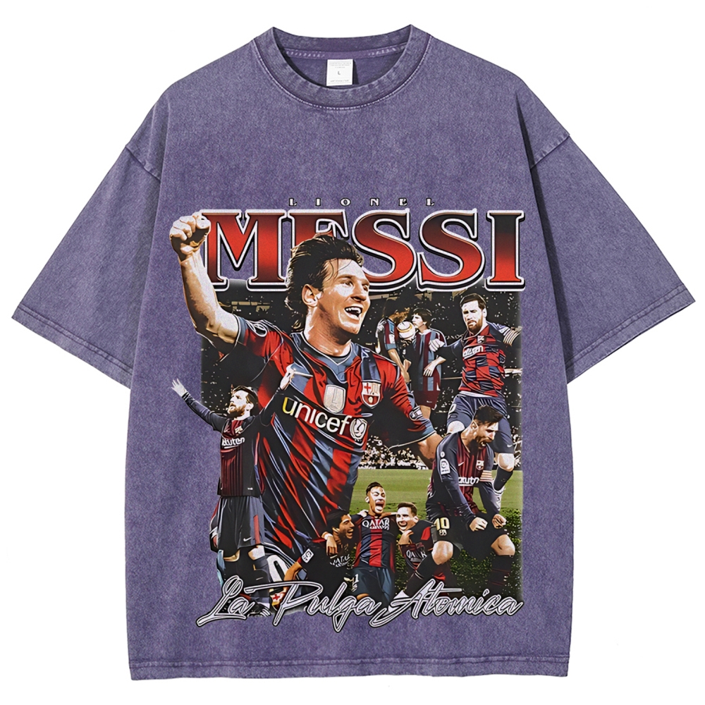 Unisex Fit Washed T-Shirt | LIONEL MESSI TEE