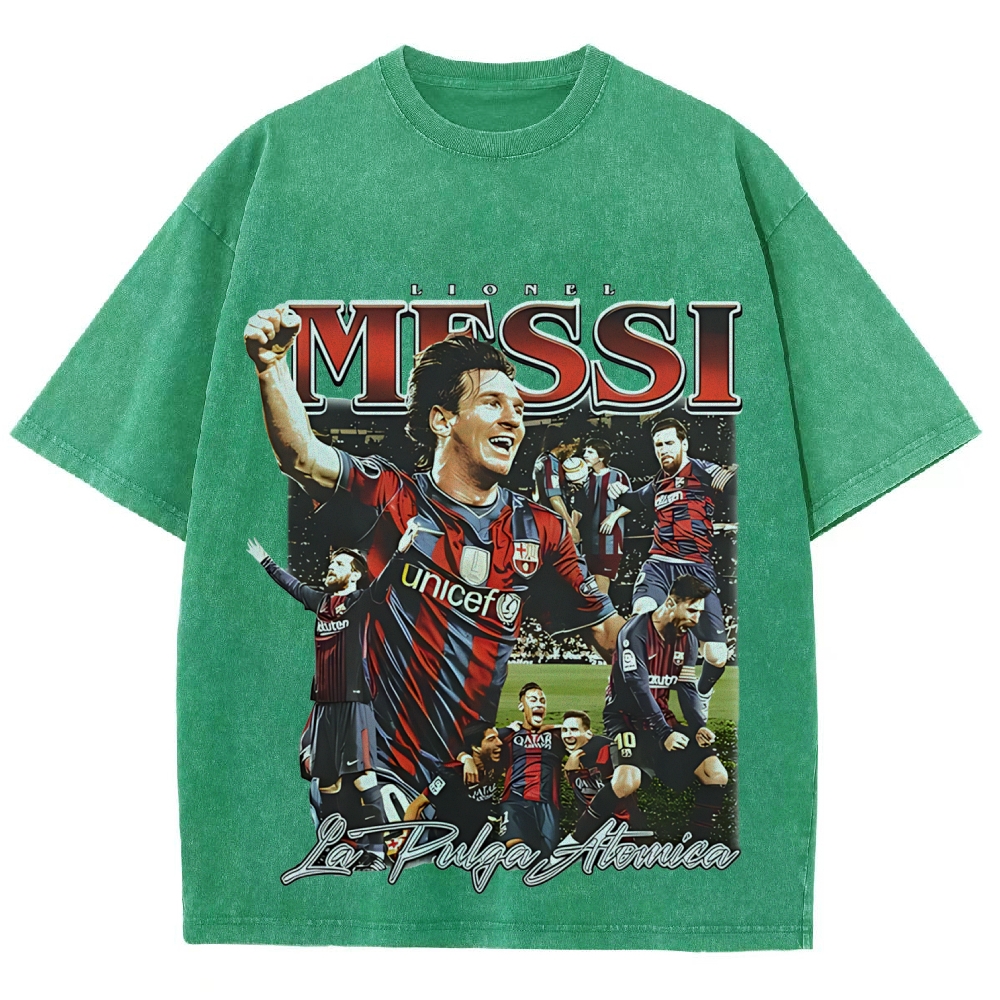 Unisex Fit Washed T-Shirt | LIONEL MESSI TEE