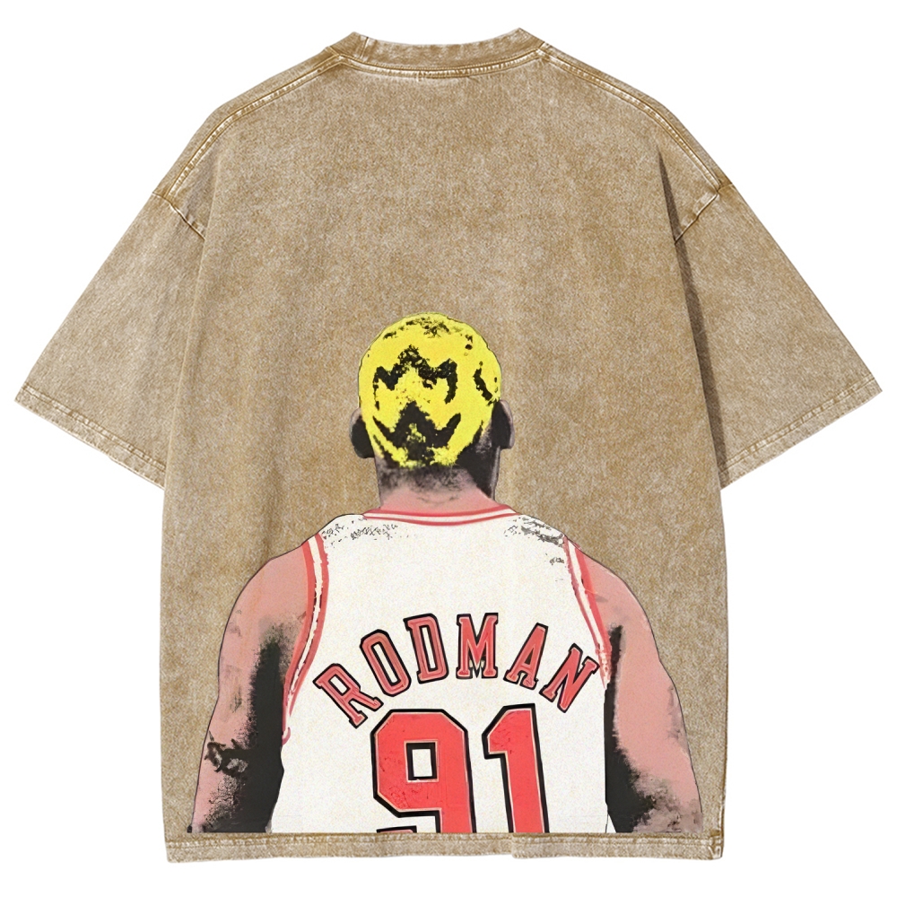 Unisex Fit Washed T-Shirt | DENNIS RODMAN TEE