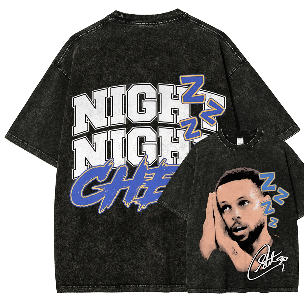 Unisex Fit Washed T-Shirt | STEPHEN CURRY NIGHT TEE 