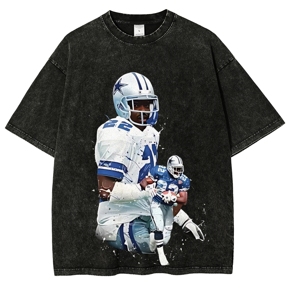 Unisex Fit Washed T-Shirt | Emmitt Smith