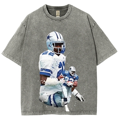 Unisex Fit Washed T-Shirt | Emmitt Smith