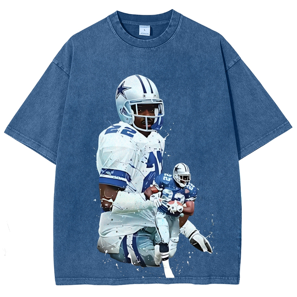 Unisex Fit Washed T-Shirt | Emmitt Smith