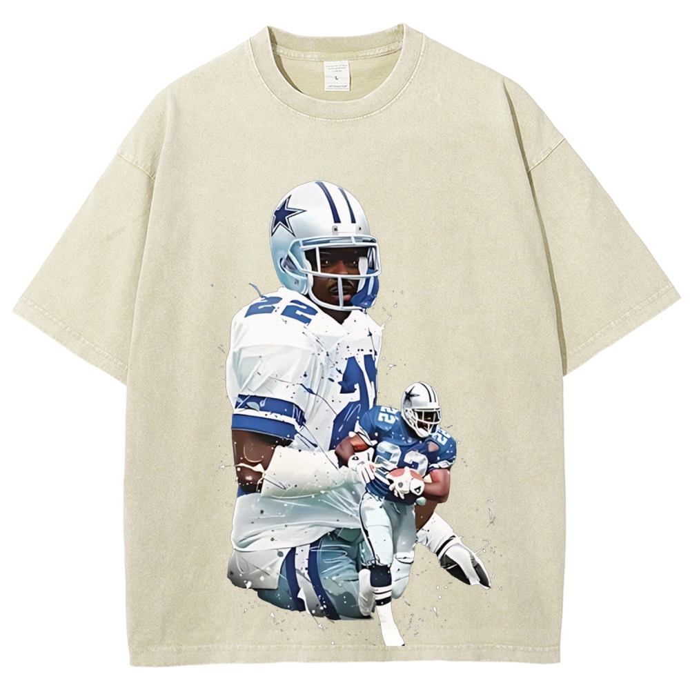 Unisex Fit Washed T-Shirt | Emmitt Smith