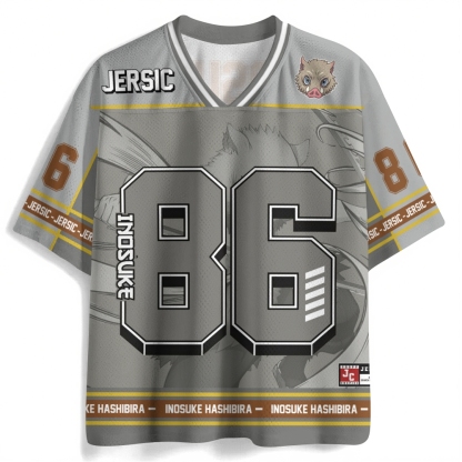 Demon slayer Anime Football Jersey Mesh Shirts 