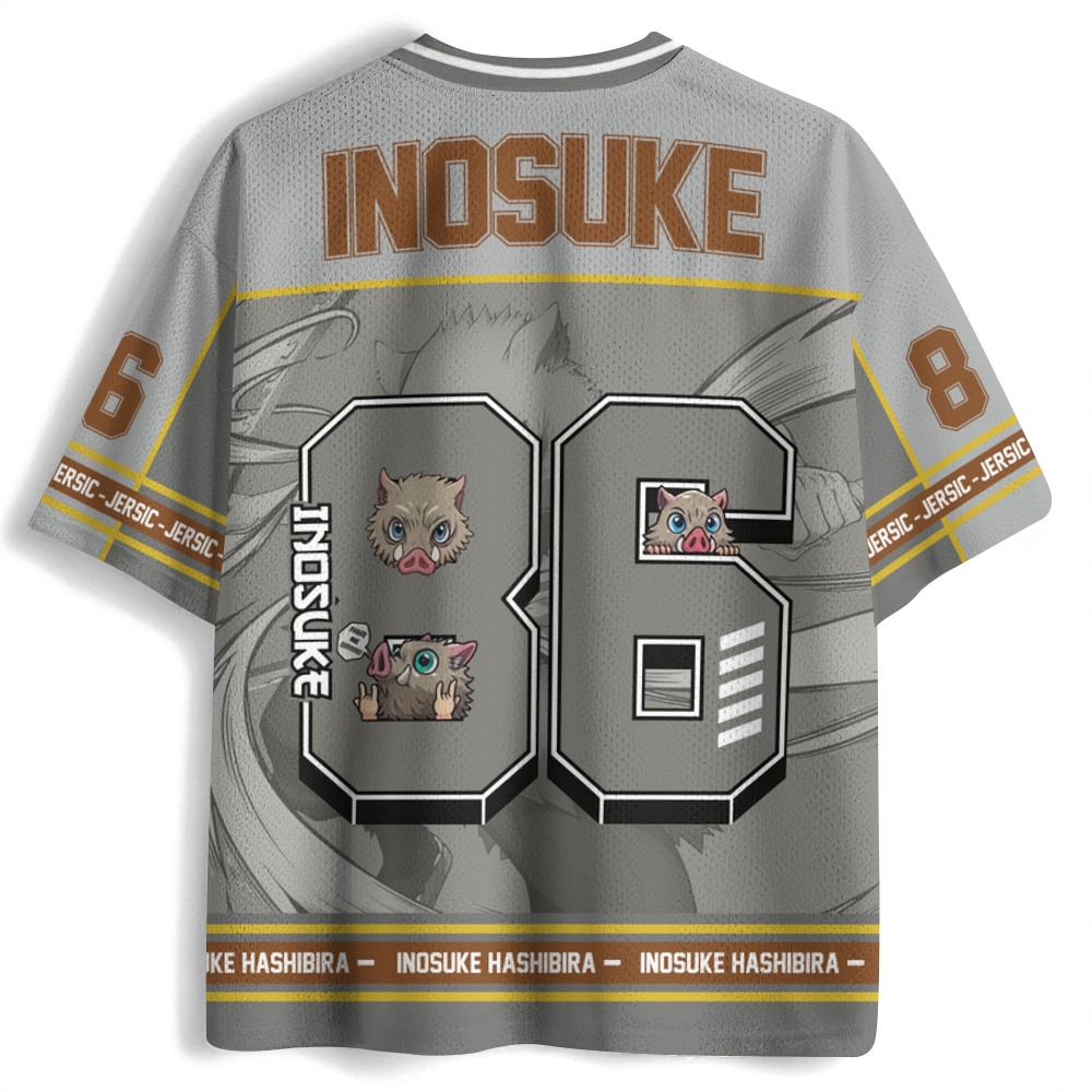 Demon slayer Anime Football Jersey Mesh Shirts 