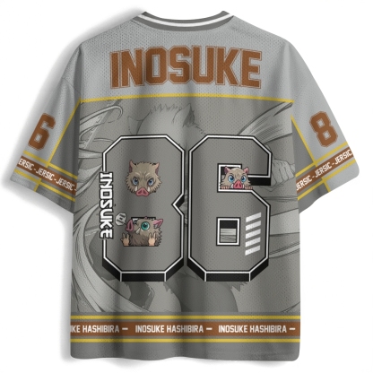 Demon slayer Anime Football Jersey Mesh Shirts 