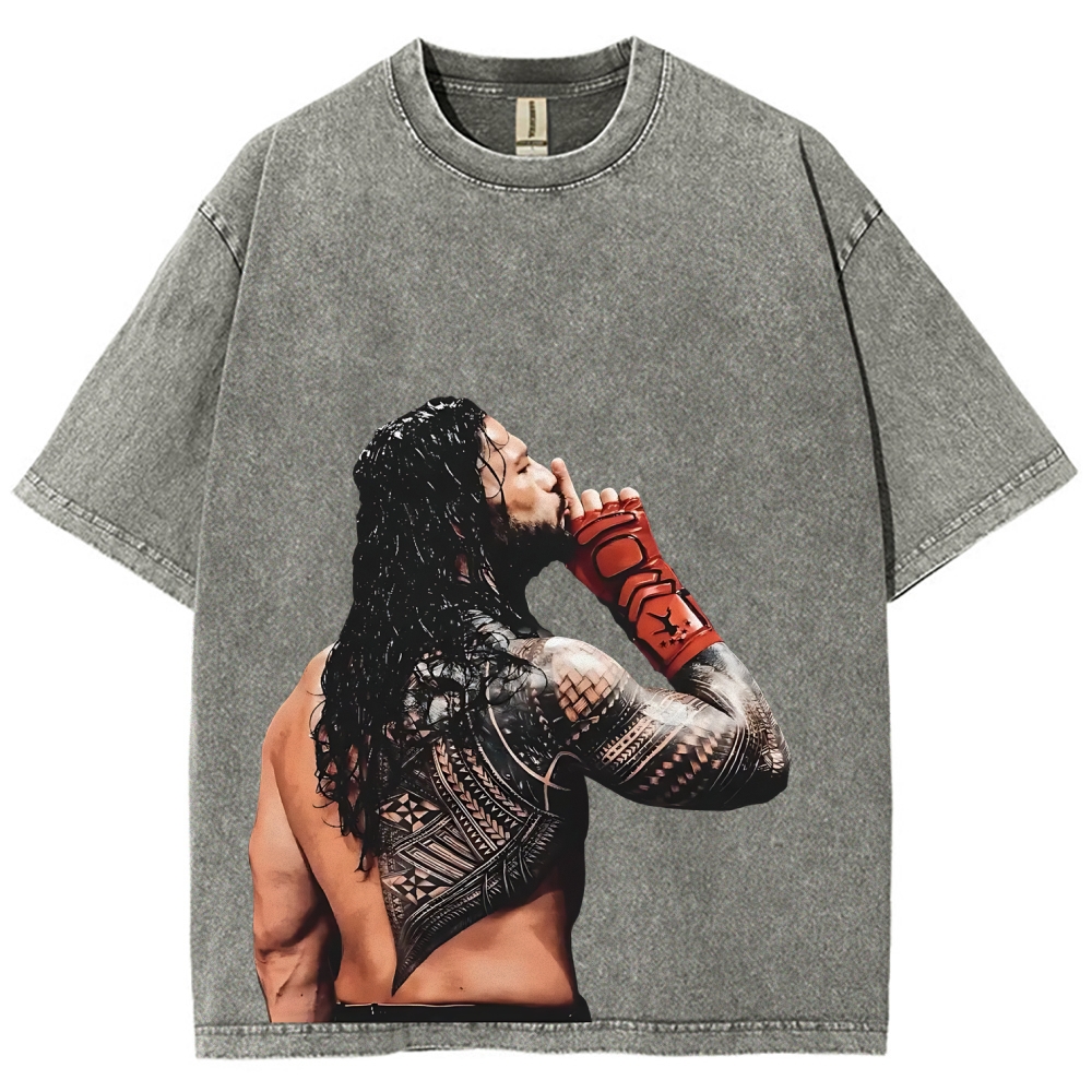 Unisex Fit Washed T-Shirt ROMAN REIGNS TEE