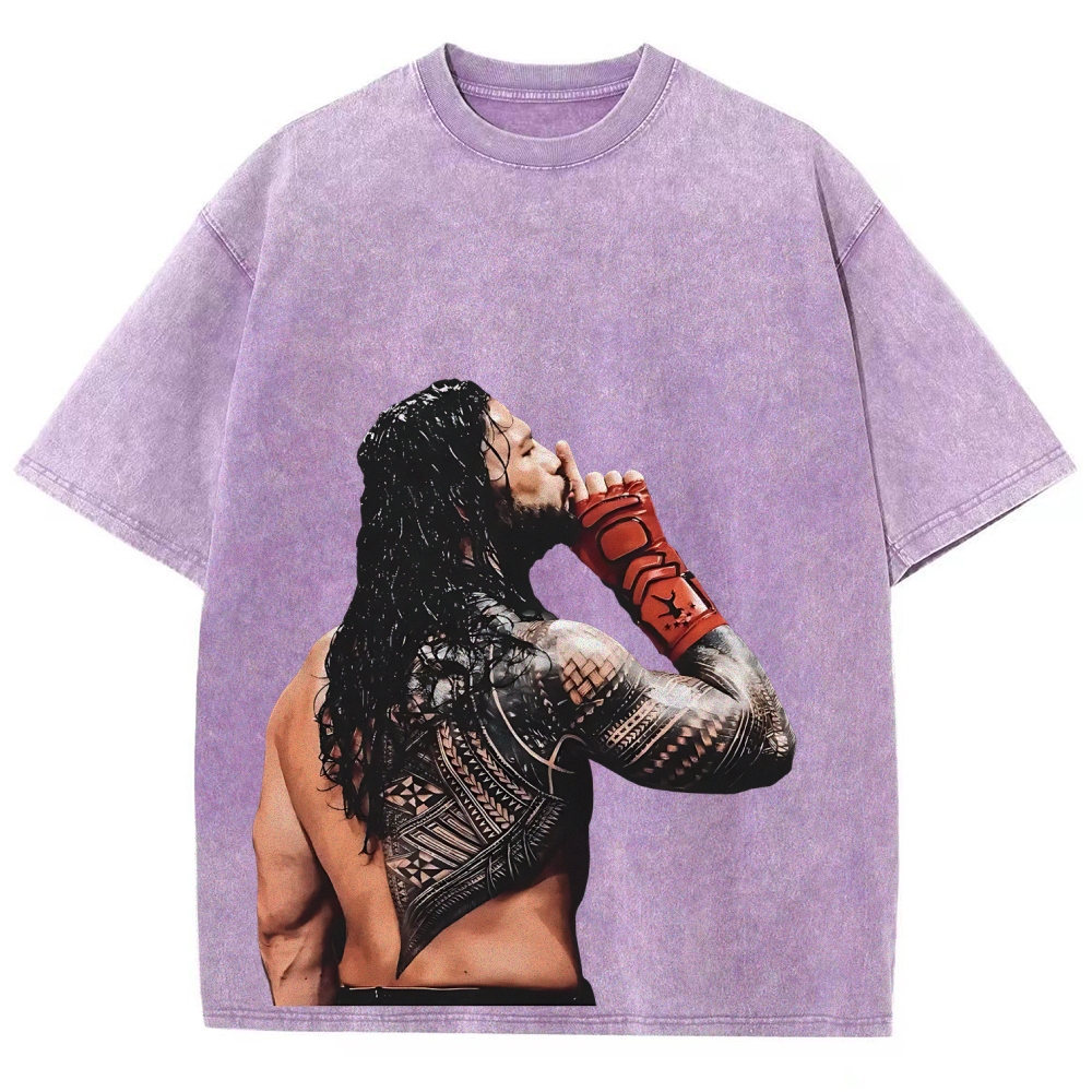 Unisex Fit Washed T-Shirt ROMAN REIGNS TEE