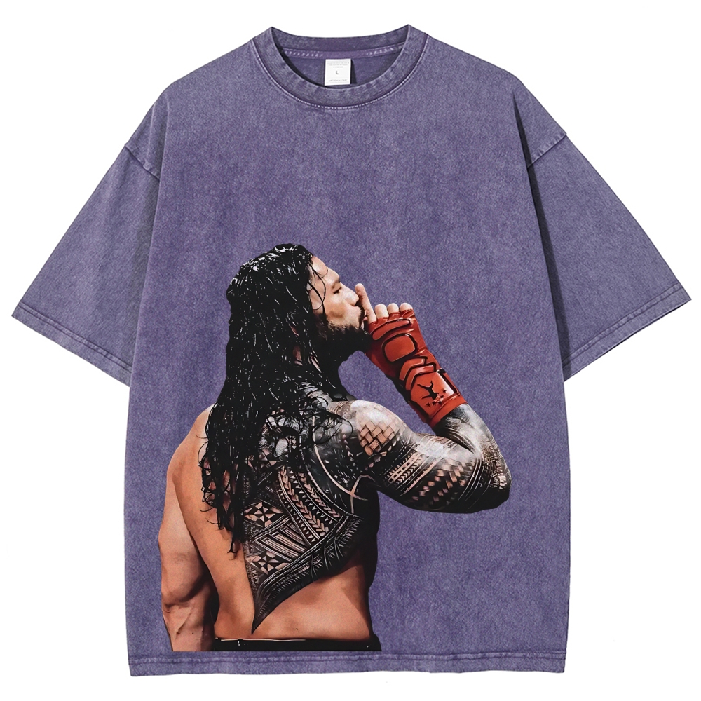 Unisex Fit Washed T-Shirt ROMAN REIGNS TEE