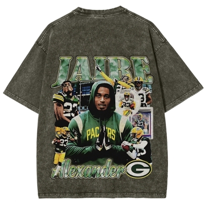Unisex Fit Washed T-Shirt JAIRE ALEXANDER TEE