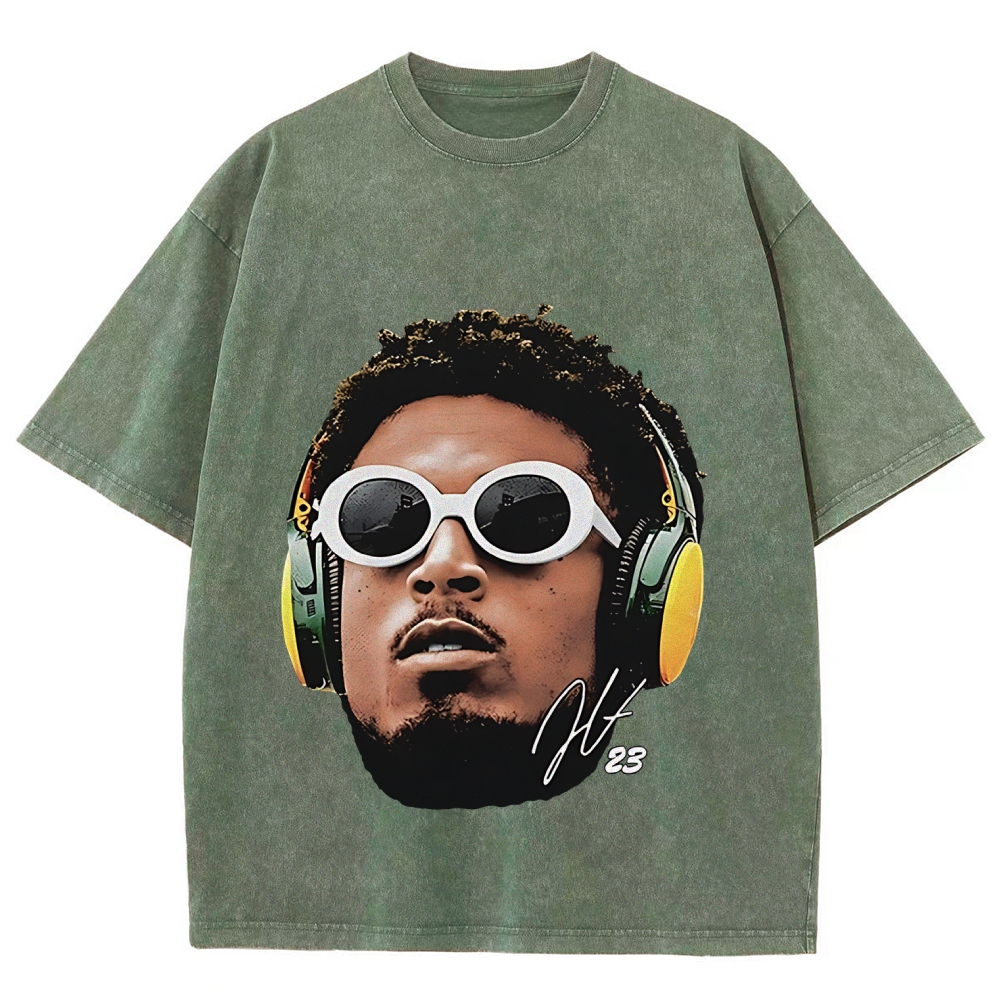 Unisex Fit Washed T-Shirt JAIRE ALEXANDER TEE