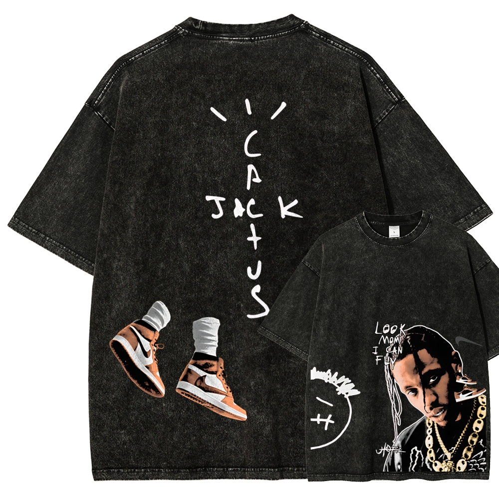 Unisex Fit Washed T-Shirt TRAVIS SCOTT TEE