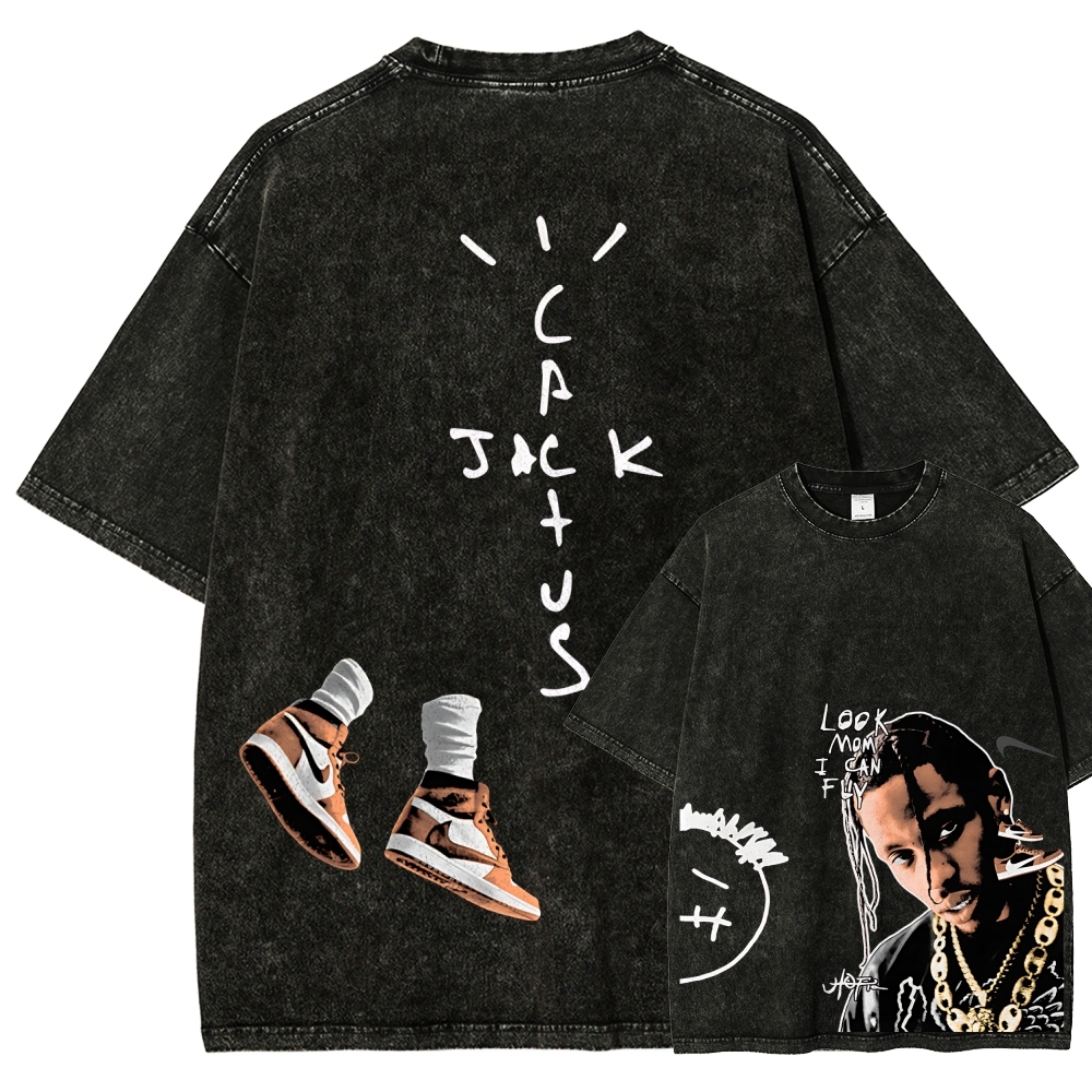 Unisex Fit Washed T-Shirt TRAVIS SCOTT TEE